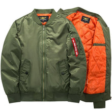 Load image into Gallery viewer, 2017 High quality Ma1 Thick and thin Army Green Military motorcycle Ma-1 aviator pilot Air men bomber jacket