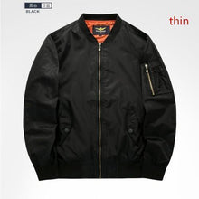 Load image into Gallery viewer, 2017 High quality Ma1 Thick and thin Army Green Military motorcycle Ma-1 aviator pilot Air men bomber jacket