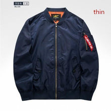 Load image into Gallery viewer, 2017 High quality Ma1 Thick and thin Army Green Military motorcycle Ma-1 aviator pilot Air men bomber jacket