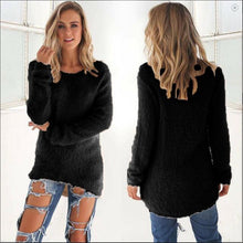 Load image into Gallery viewer, Pullovers 2017 Autumn Winter Women's O-Neck Sweater Female Hedging Loose Pullover Casual Solid Sweaters Wholesale
