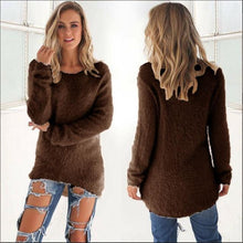 Load image into Gallery viewer, Pullovers 2017 Autumn Winter Women's O-Neck Sweater Female Hedging Loose Pullover Casual Solid Sweaters Wholesale