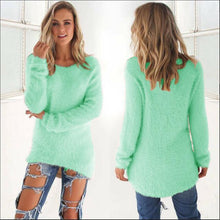 Load image into Gallery viewer, Pullovers 2017 Autumn Winter Women's O-Neck Sweater Female Hedging Loose Pullover Casual Solid Sweaters Wholesale
