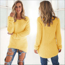 Load image into Gallery viewer, Pullovers 2017 Autumn Winter Women's O-Neck Sweater Female Hedging Loose Pullover Casual Solid Sweaters Wholesale