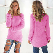 Load image into Gallery viewer, Pullovers 2017 Autumn Winter Women's O-Neck Sweater Female Hedging Loose Pullover Casual Solid Sweaters Wholesale