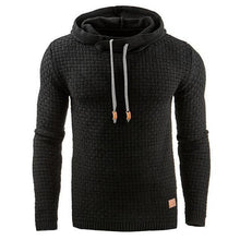 Load image into Gallery viewer, Men Hooded Sweatshirt Solid Color Plaid Hoodies Male Long Sleeve Hoodie Casual Sportswear US Size Free Shipping