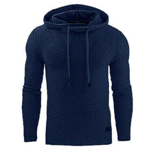 Load image into Gallery viewer, Men Hooded Sweatshirt Solid Color Plaid Hoodies Male Long Sleeve Hoodie Casual Sportswear US Size Free Shipping