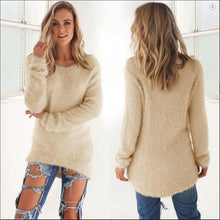 Load image into Gallery viewer, Pullovers 2017 Autumn Winter Women's O-Neck Sweater Female Hedging Loose Pullover Casual Solid Sweaters Wholesale