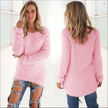 Load image into Gallery viewer, Pullovers 2017 Autumn Winter Women's O-Neck Sweater Female Hedging Loose Pullover Casual Solid Sweaters Wholesale