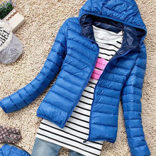 Load image into Gallery viewer, 2019 Autumn Winter Women Basic Jacket Coat Female Slim Hooded Brand Cotton Coats Casual Black Jackets