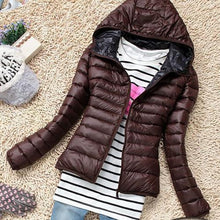 Load image into Gallery viewer, 2019 Autumn Winter Women Basic Jacket Coat Female Slim Hooded Brand Cotton Coats Casual Black Jackets