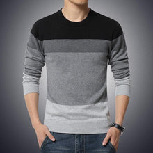 Load image into Gallery viewer, 2019 Autumn Casual Men's Sweater O-Neck Striped Slim Fit Knittwear Mens Sweaters Pullovers Pullover Men Pull Homme M-3XL