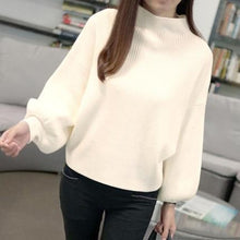 Load image into Gallery viewer, 2018 New Winter Women Sweaters Fashion Turtleneck Batwing Sleeve Pullovers Loose Knitted Sweaters Female Jumper Tops
